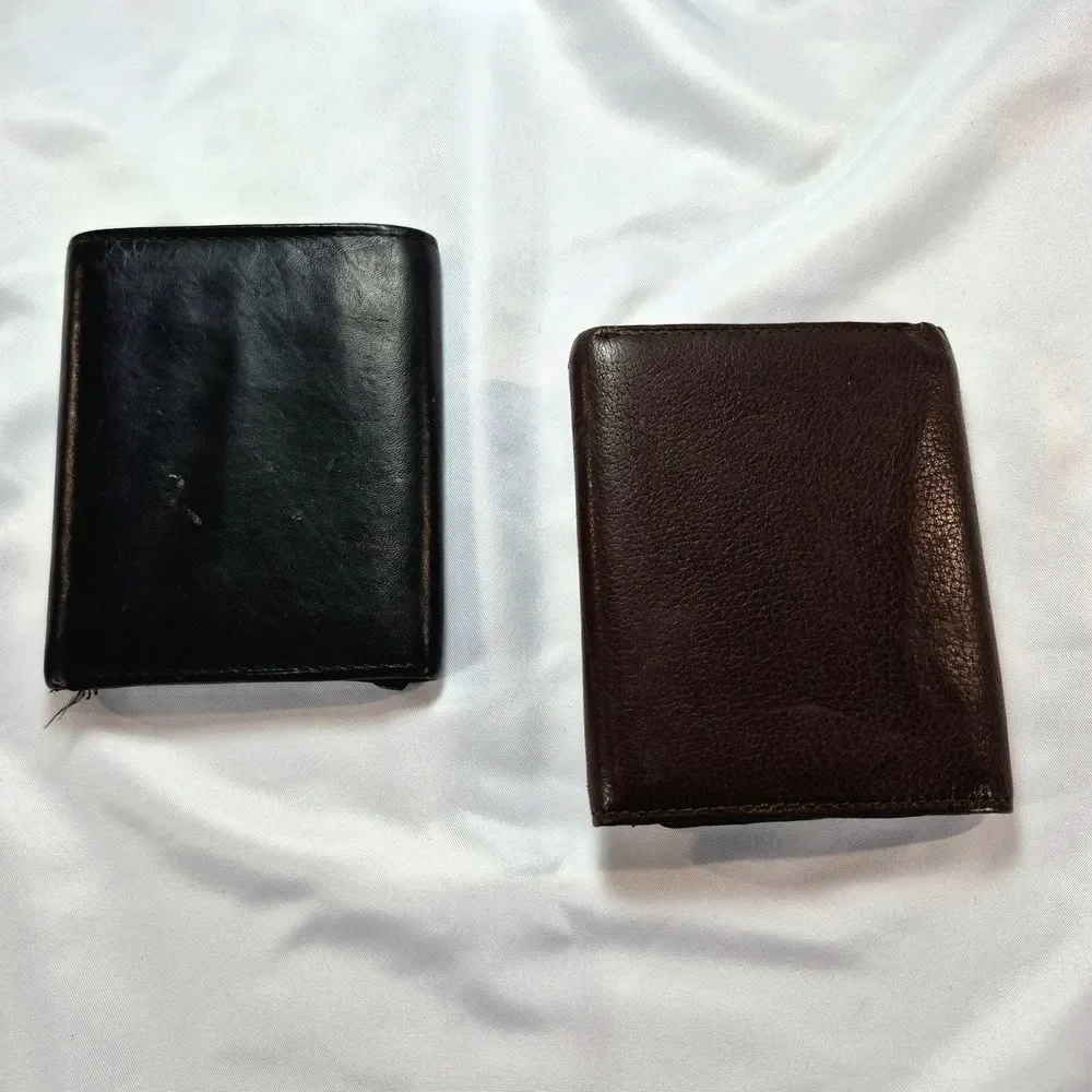 BUNDLE Geoffrey Beene Men's Genuine Leather RFID Wallet Bundle +1 UNBRANDED